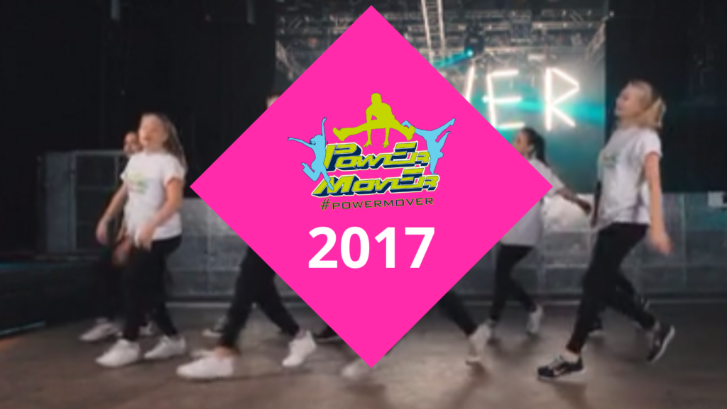Kuvakaappaus vuoden 2022 videosta. Päällä pinkki neliö, jossa Power Mover logo sekä vuosiluku 2018.