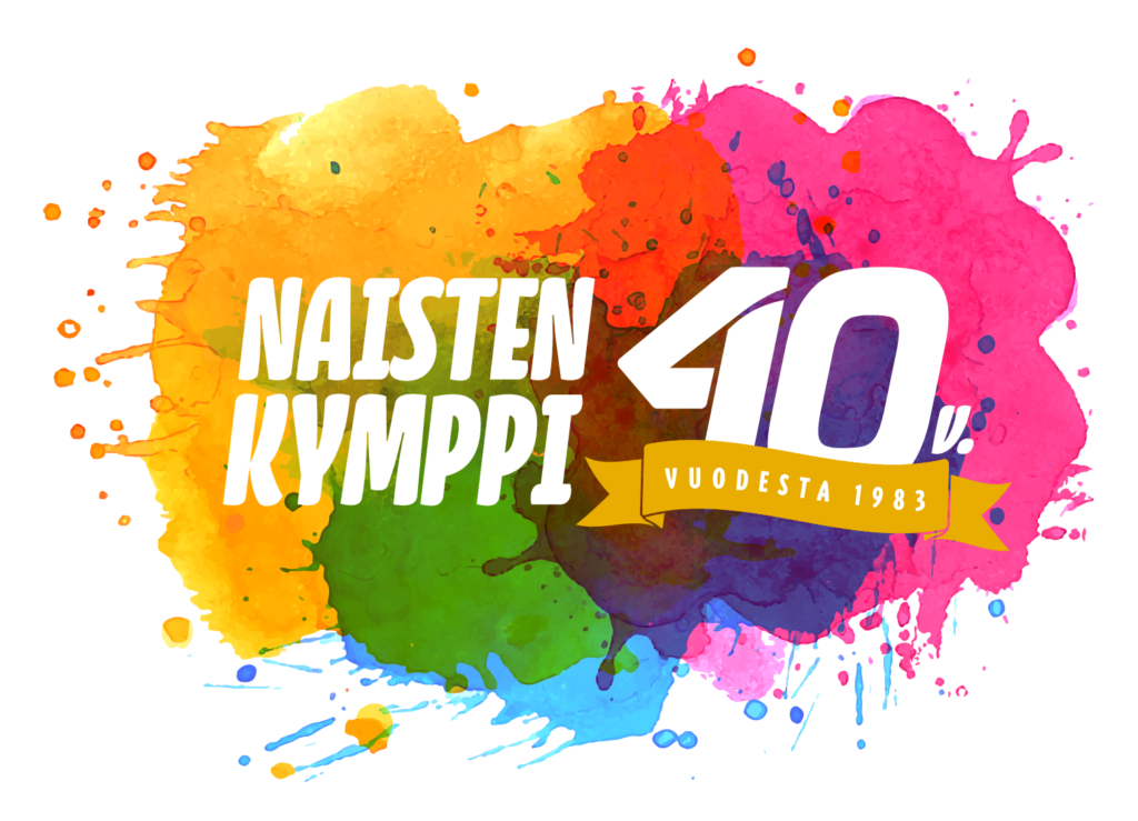 Naisten kymppi 40 v. värikäs logo 