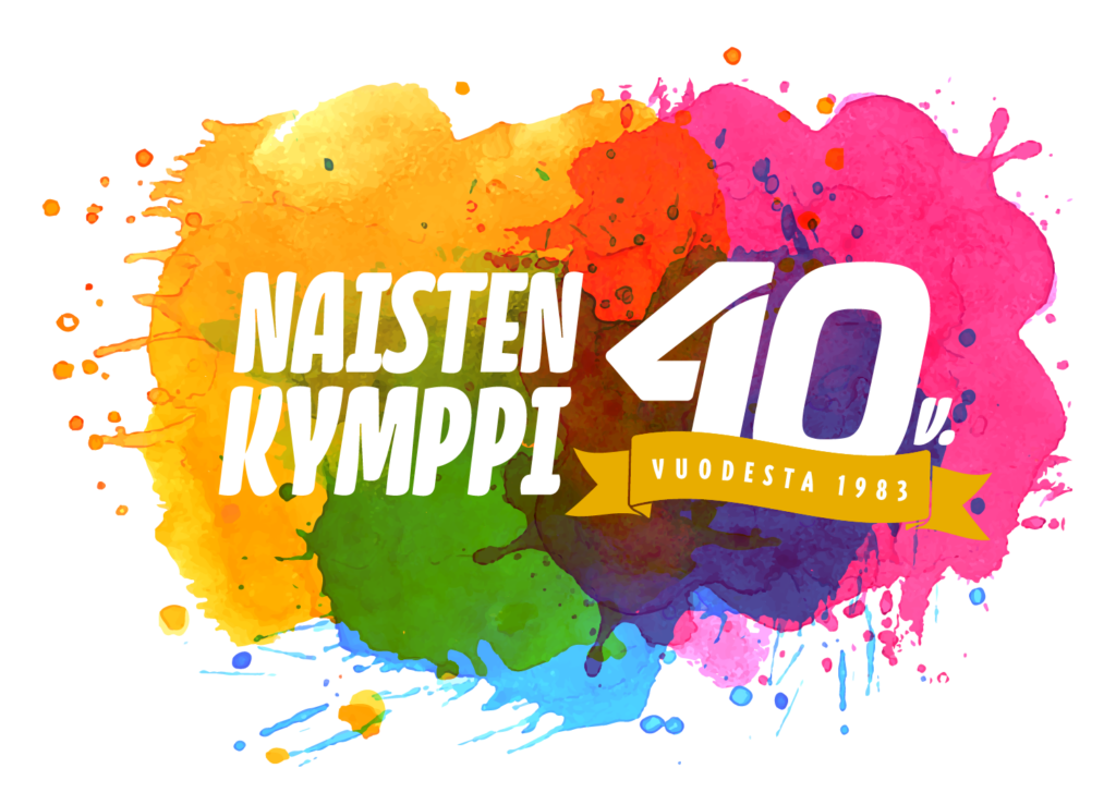 Naisten kymppi 40 v. värikäs logo