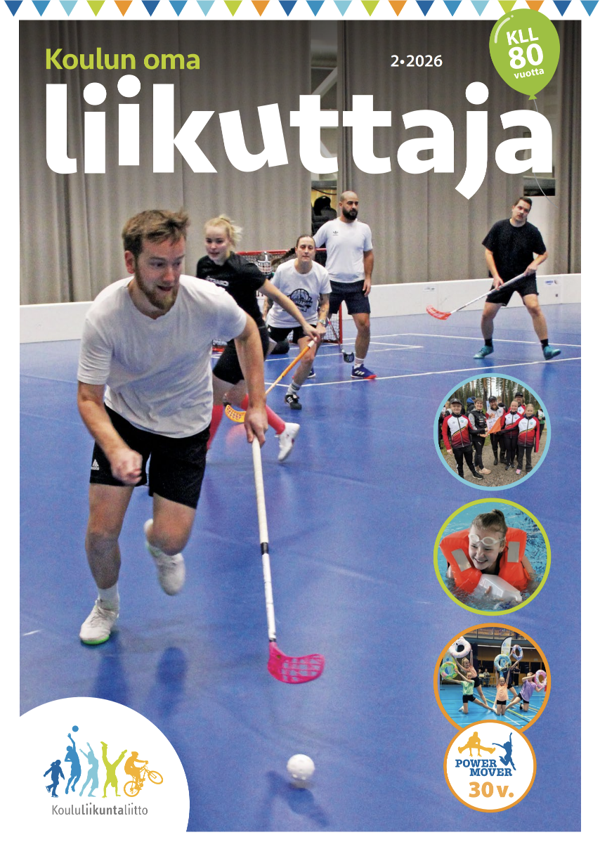Kansikuvassa opettajat pelaavat salibandya